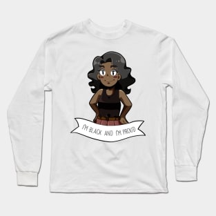 Black Lives Matter Female Cartoon Long Sleeve T-Shirt